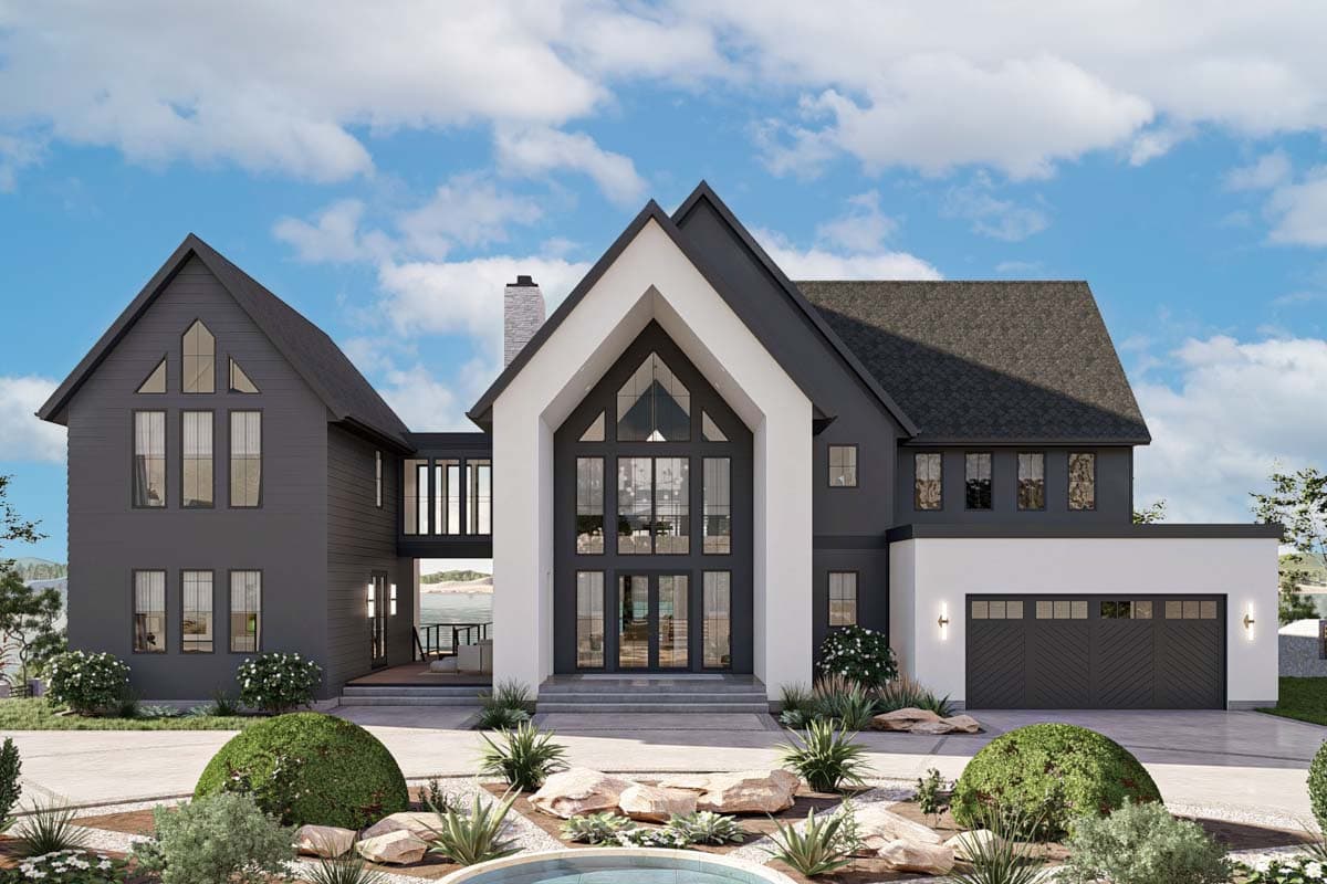 Lake House Plan with Dog Trot and Guest Suite photo 1