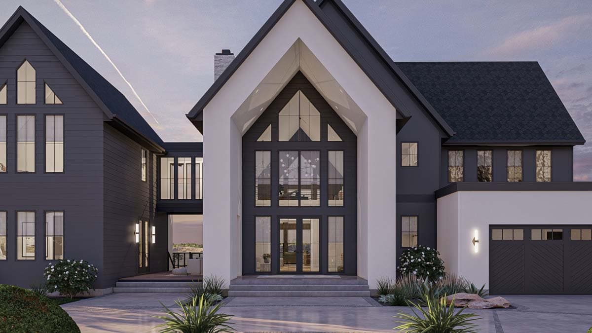 Lake House Plan with Dog Trot and Guest Suite photo 2